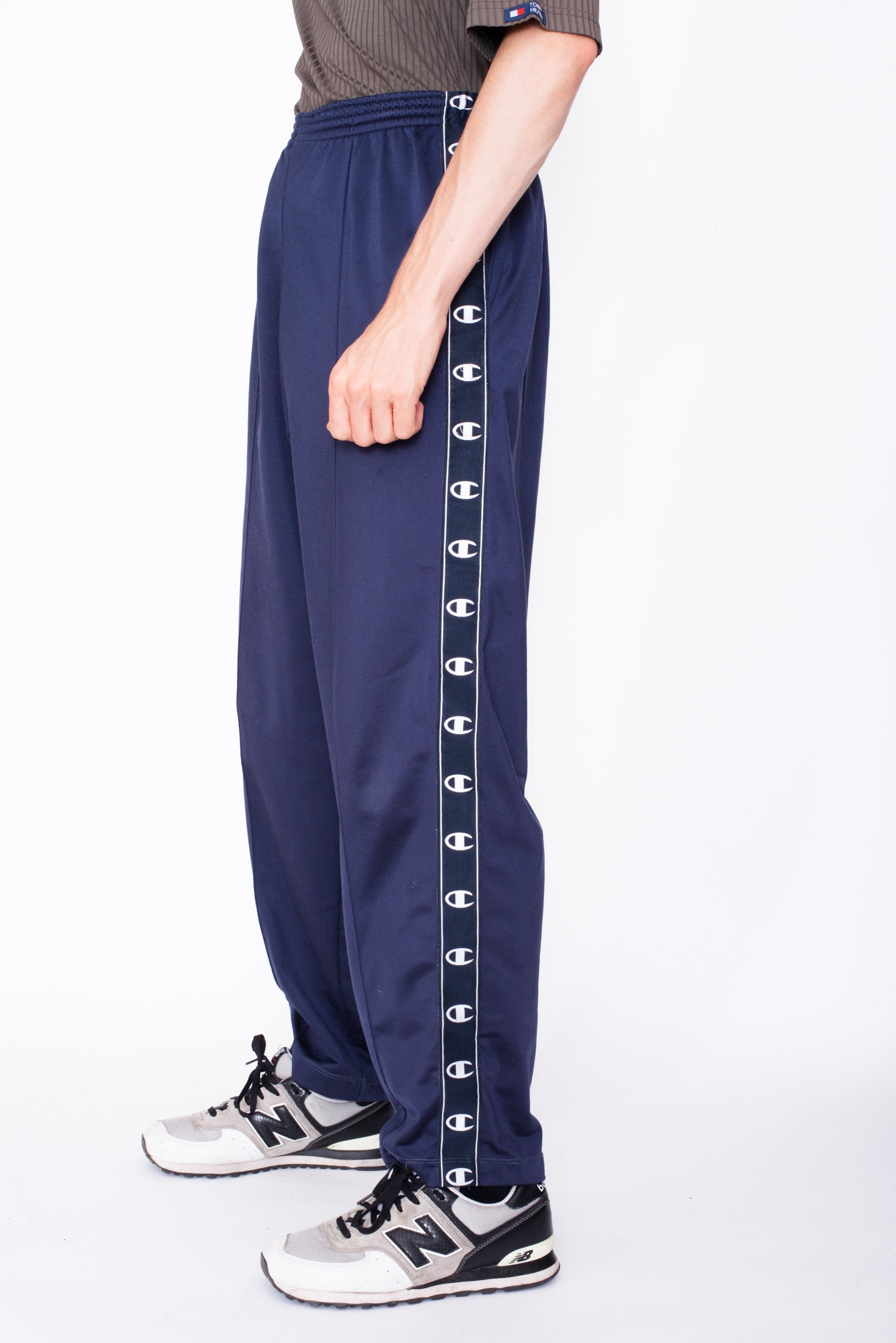 champion pants with logo on side
