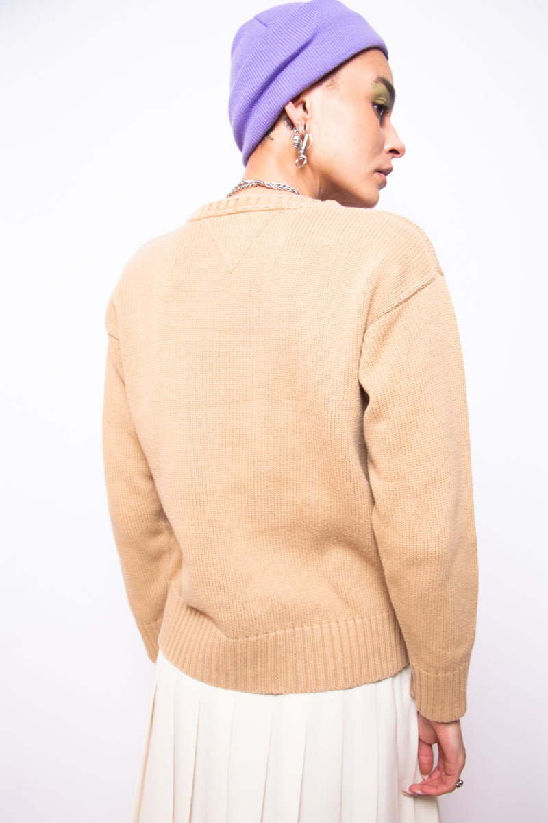 tommy hilfiger beige jumper