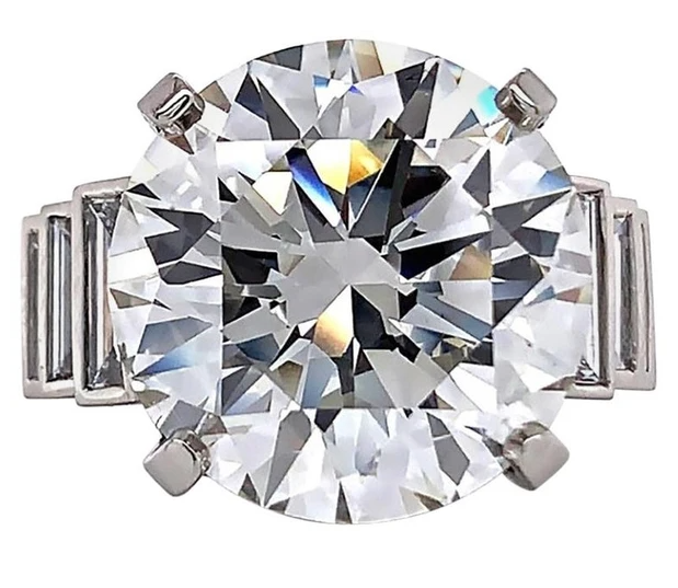 Bague de fiançailles en diamant de 12 carats, diamant cher