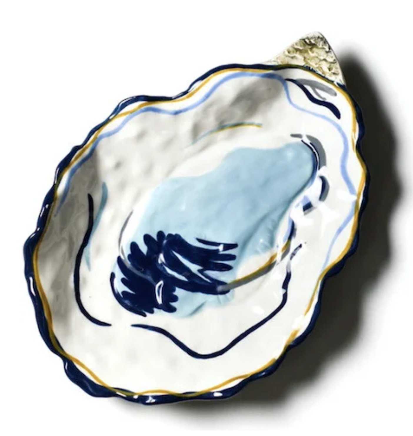 牡蛎色小饰品盘，可用作装饰、珠宝盘或肥皂盘