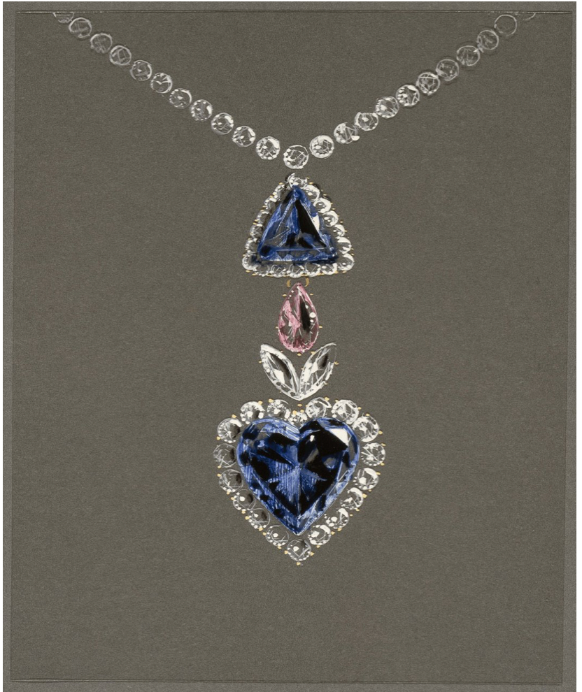 Van cleef and arpels blue heart diamond