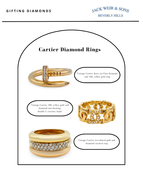Cartier diamond rings