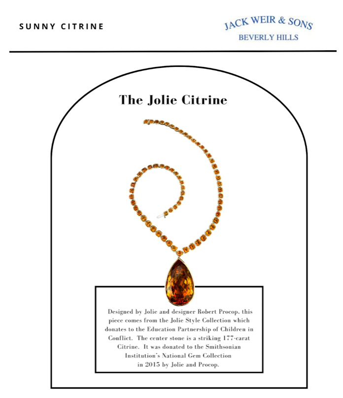 The Jolie Citrine necklace