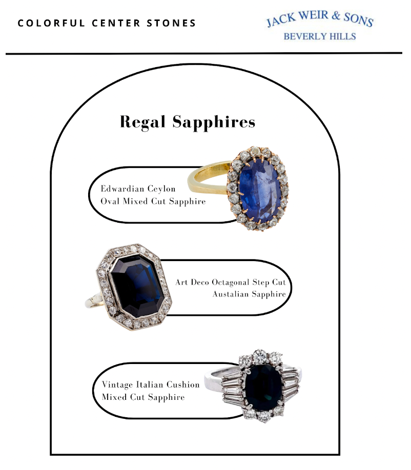 Regal sapphire rings