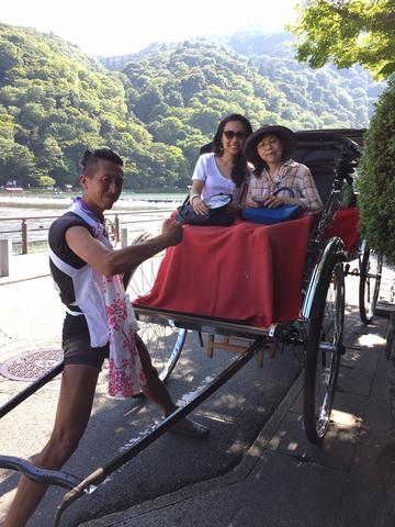 Rickshaw ride in Arashiyama
