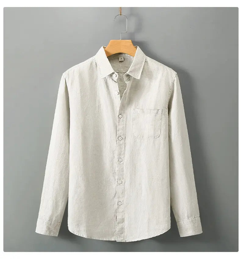 Linen Long Sleeve Loose Sun Protection Linen Shirt