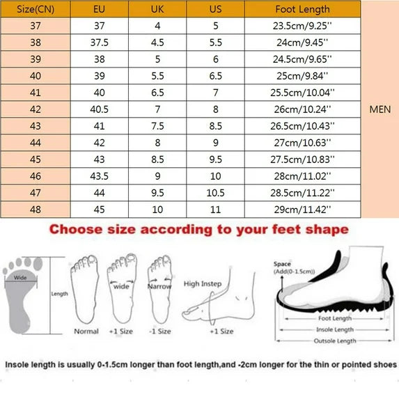 Comprehensive Men's Shoe Size Conversion Chart for US, EU, and UK sizes