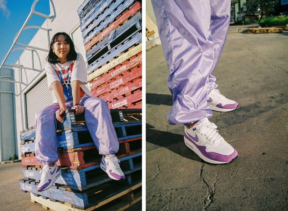 womens air max 1 purple