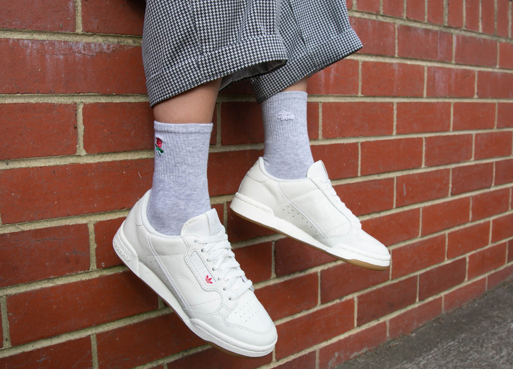 adidas originals continental 80 sneakers in white snakeskin with gum sole