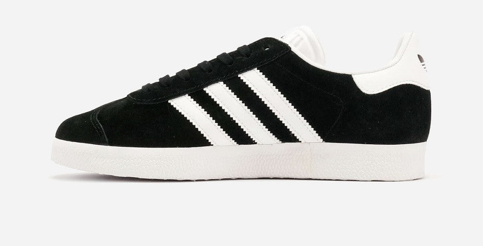 womens black and white gazelles