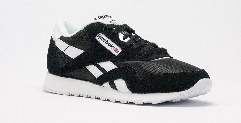 reebok classic nylon black and white