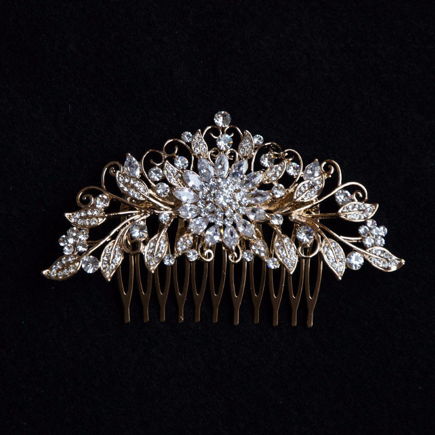 gold wedding hair accessories