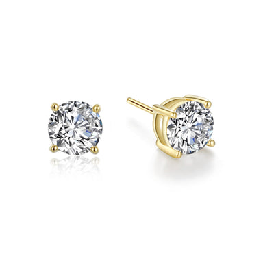 Buy 4.75 MM Round Simulated Diamond Stud Earrings / Women's Everyday Wear  Solid Gold Earrings / Round Moissanite Earrings for Your Girlfriend Online  in India - Etsy