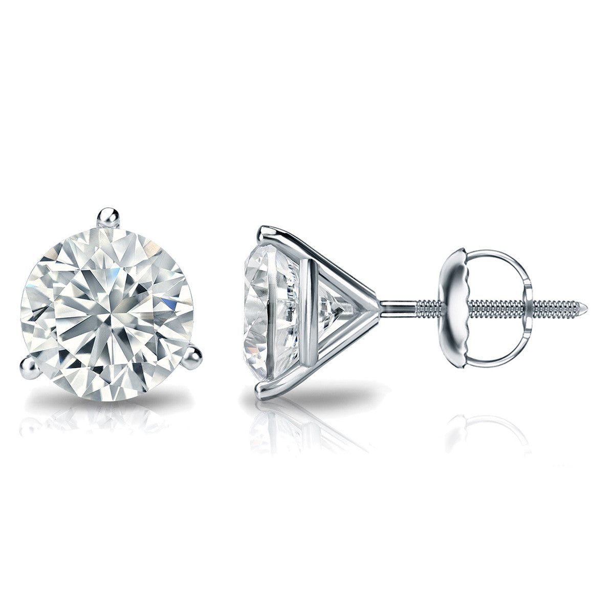 martini diamond stud earrings