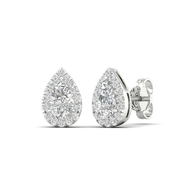 Pear-Shape Natural Diamond Stud Earrings .25cttw