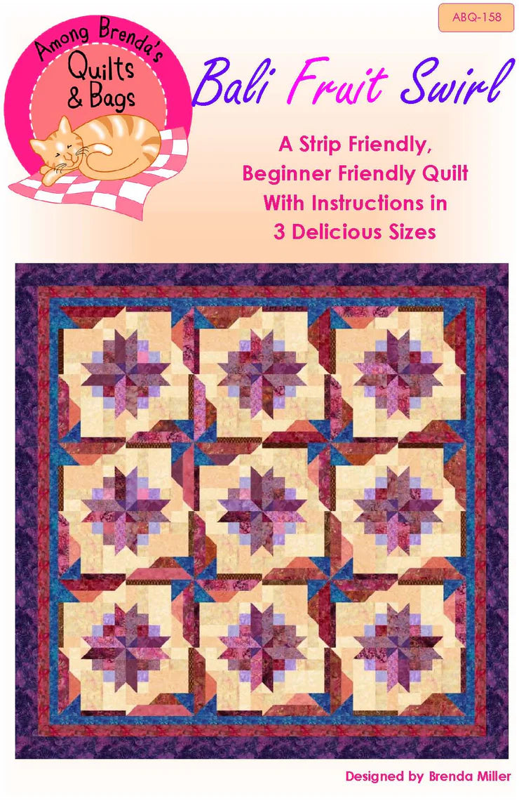 Image of Bali Fruit Swirl Quilt Pattern