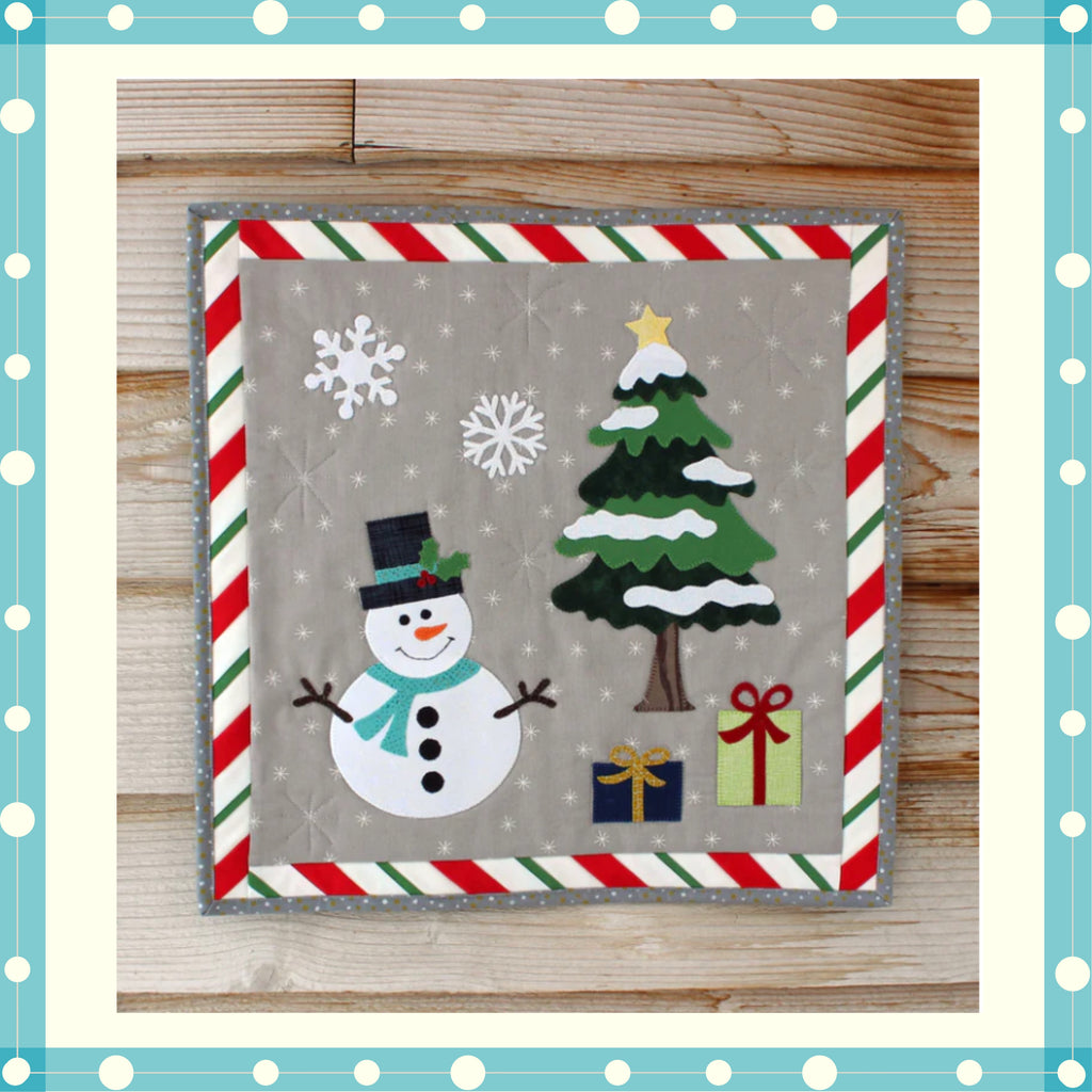 A Snowman Christmas Mini Quilt Example