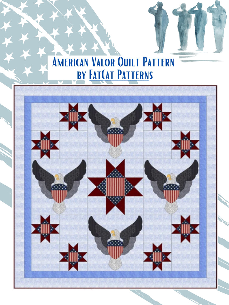 American Valor Quilt Pattern by FatCat Patterns.
