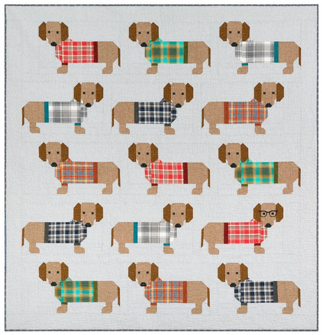 Dogs in Sweatshirts Quilt Pattern by Elizabeth Hartman