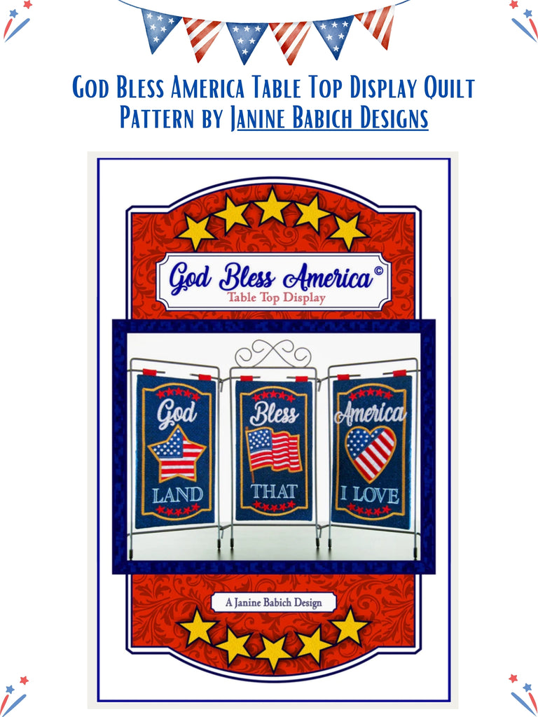 God Bless America Table Top Display Quilt Pattern by Janine Babich Designs
