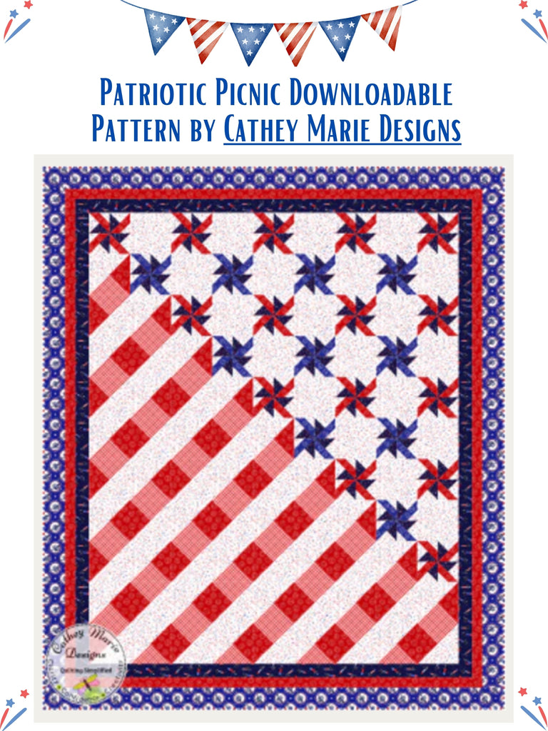 Patriotic Picnic Downloadable Pattern by Cathey Marie Designs.