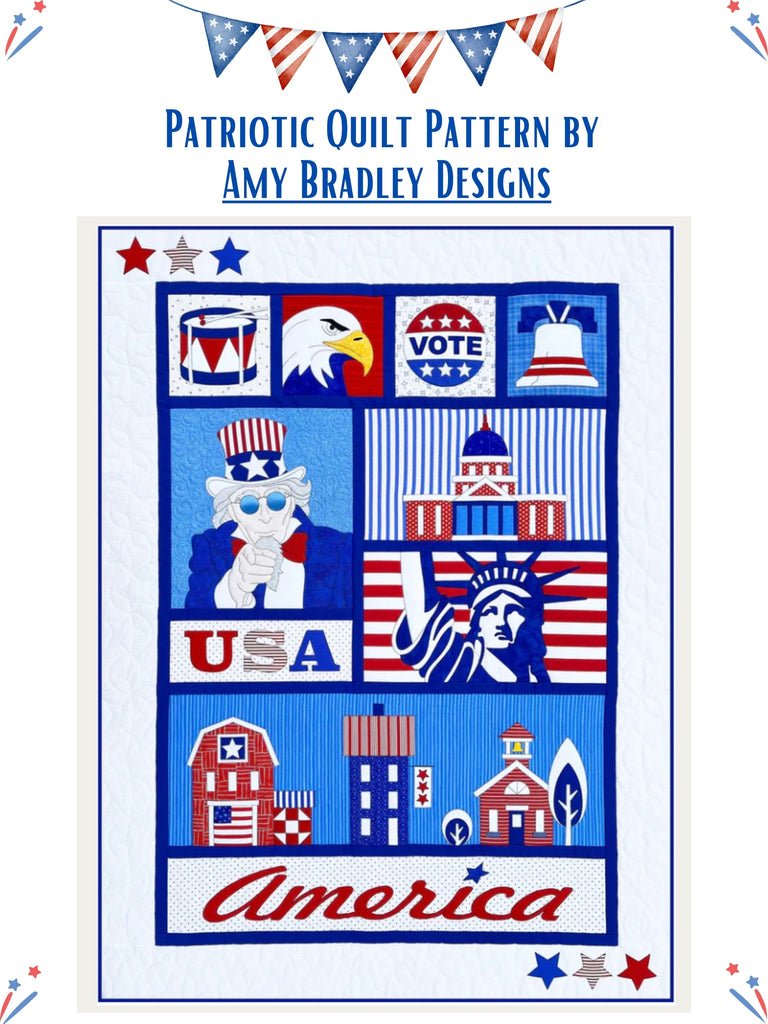 Patriotic Quilt Pattern by Amy Bradley Designs