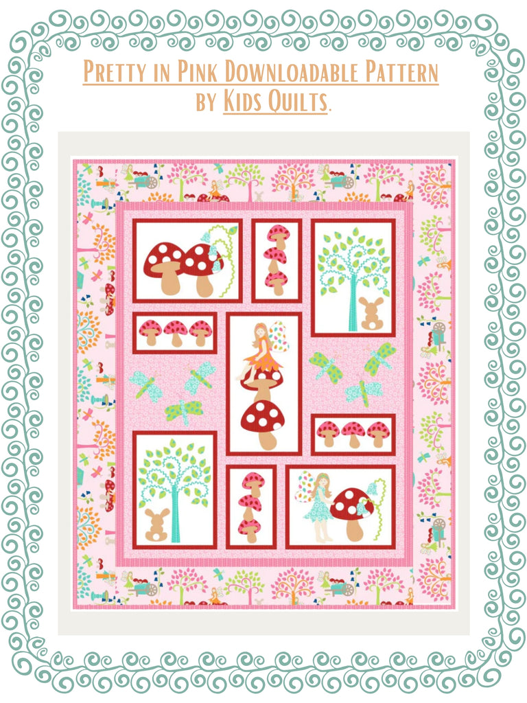 Pretty in Pink Downloadable Pattern by Kids Quilts.
