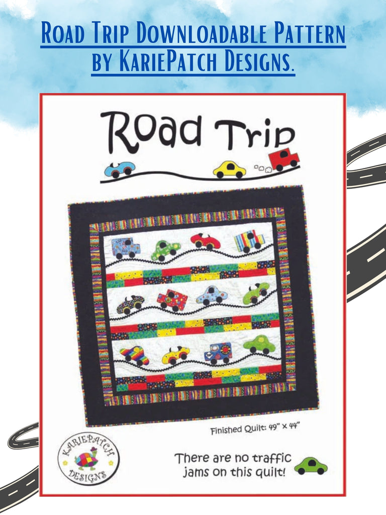Road Trip Downloadable Pattern by KariePatch Designs.