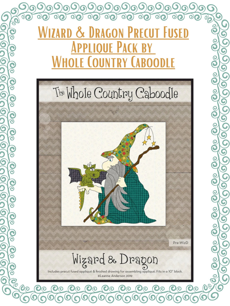 Wizard & Dragon Precut Fused Applique Pack by Whole Country Caboodle.