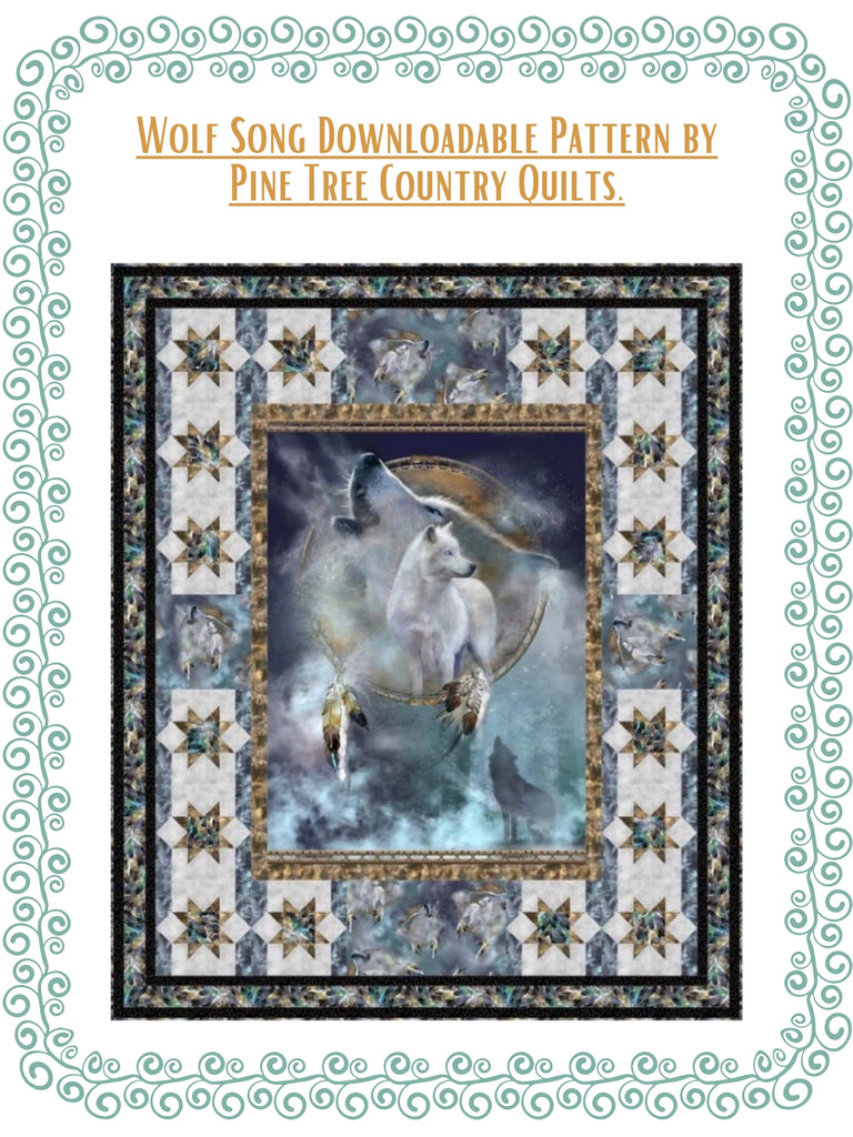 Wolf Song Downloadable Pattern by Pine Tree Country Quilts.
