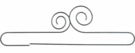 20in Double Scroll Split Bottom Silver Tex Hanger