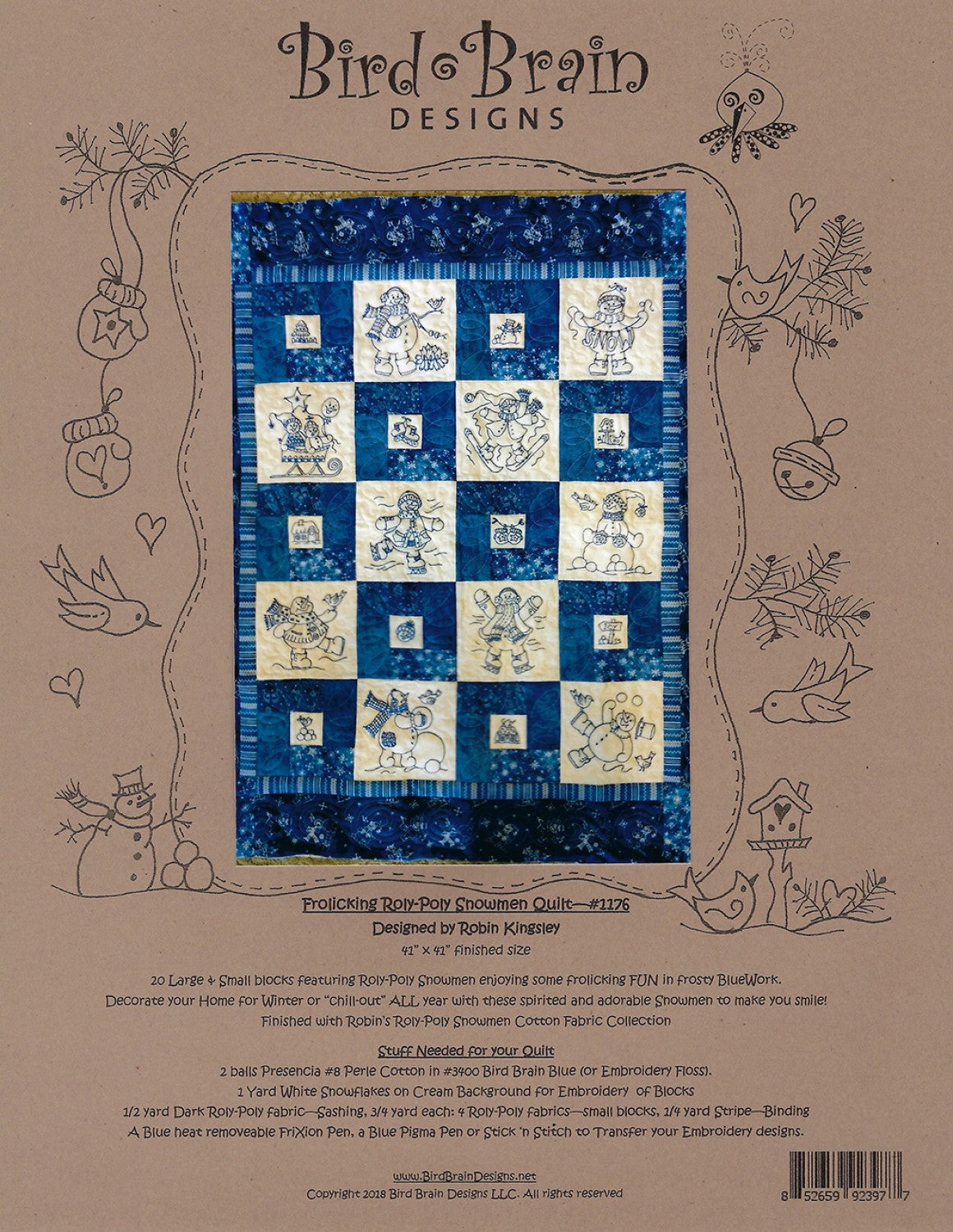 Roly Poly Snowman Quilt Pattern