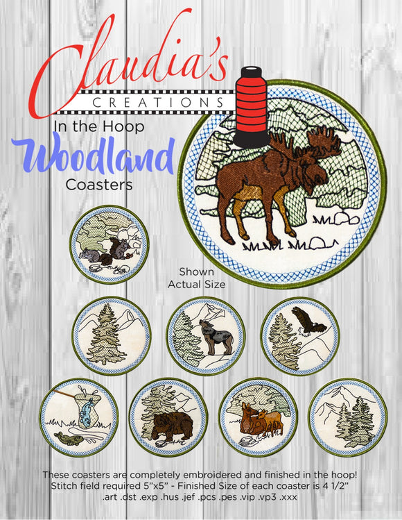 Woodland Coasters Free Template Printable