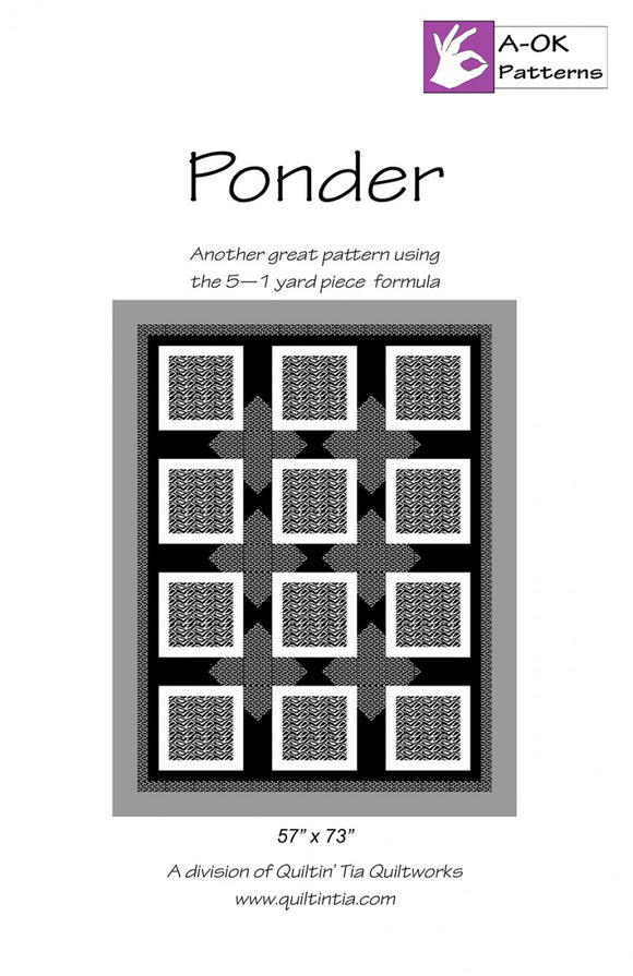 Ponder AOK 5 Yard Quilt Pattern Quilt Patterns Quilting Books