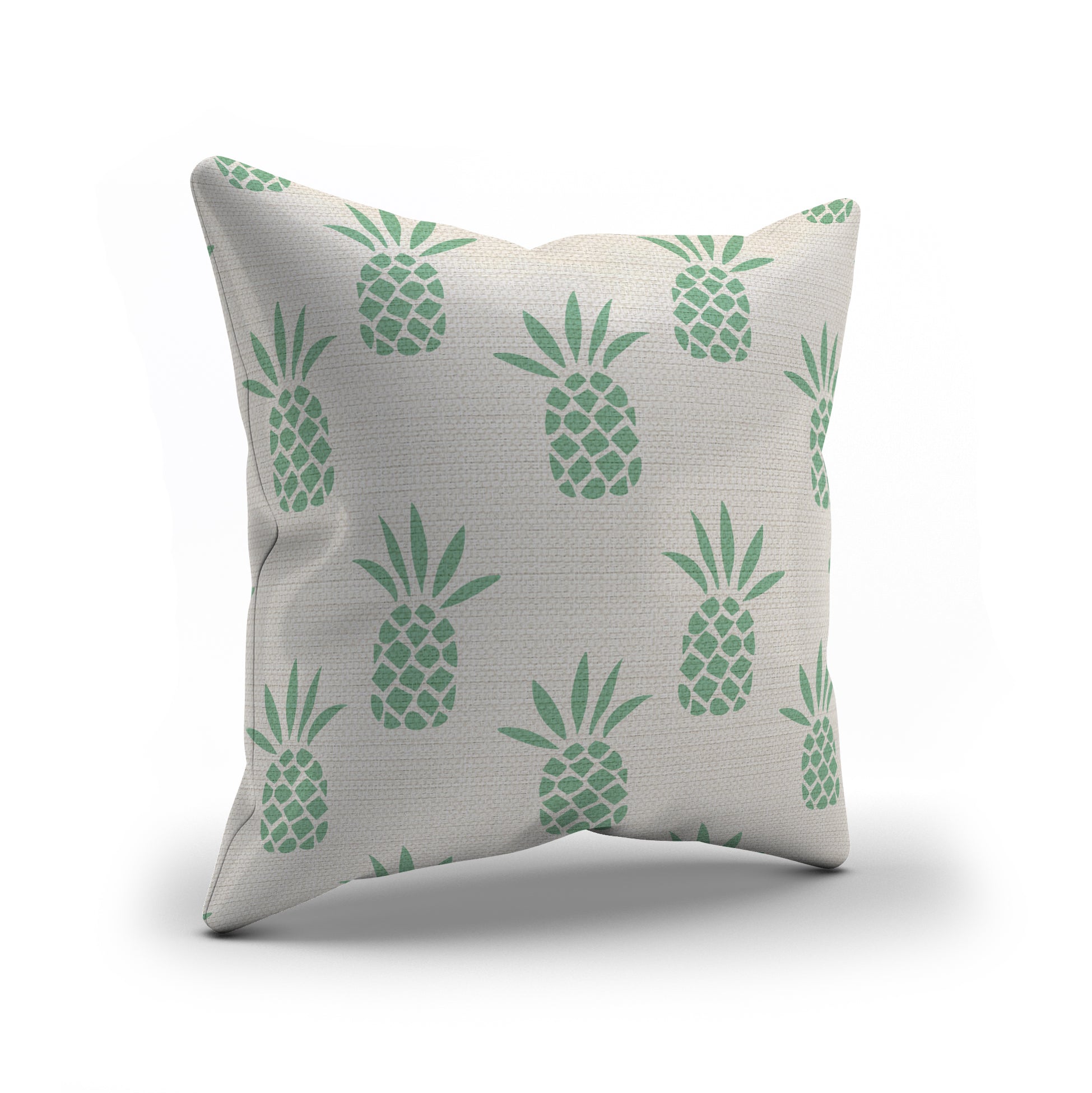 Pineapple coral tan green stripes throw pillows, pineapple ...