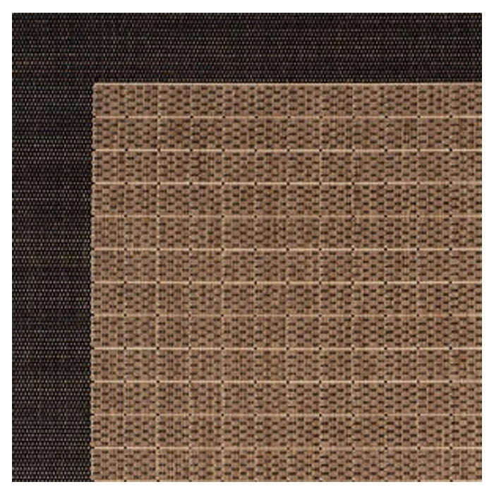 5'3 x 7'6 Indoor Outdoor Checkered Black Brown Cocoa Area Rug