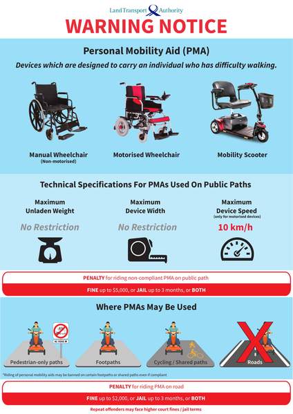 LTA Regulations on Personal Mobility Aids in Singapore