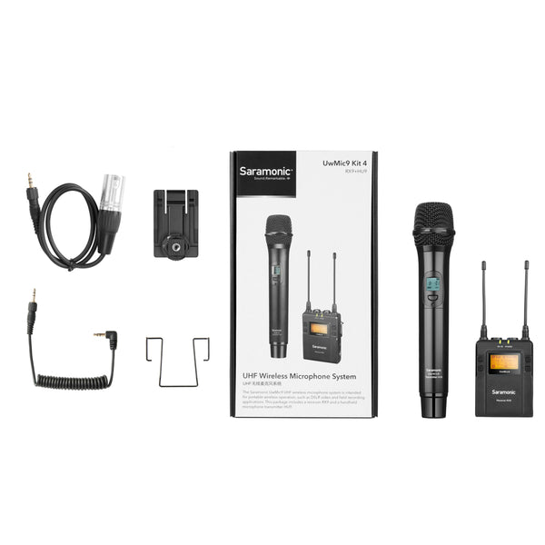 UwMic9 RX9+HU9 UHF Wireless Handheld Microphone System with Portable D – Saramonic USA