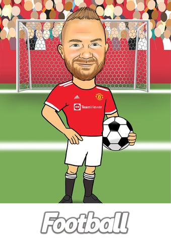 football caricature template