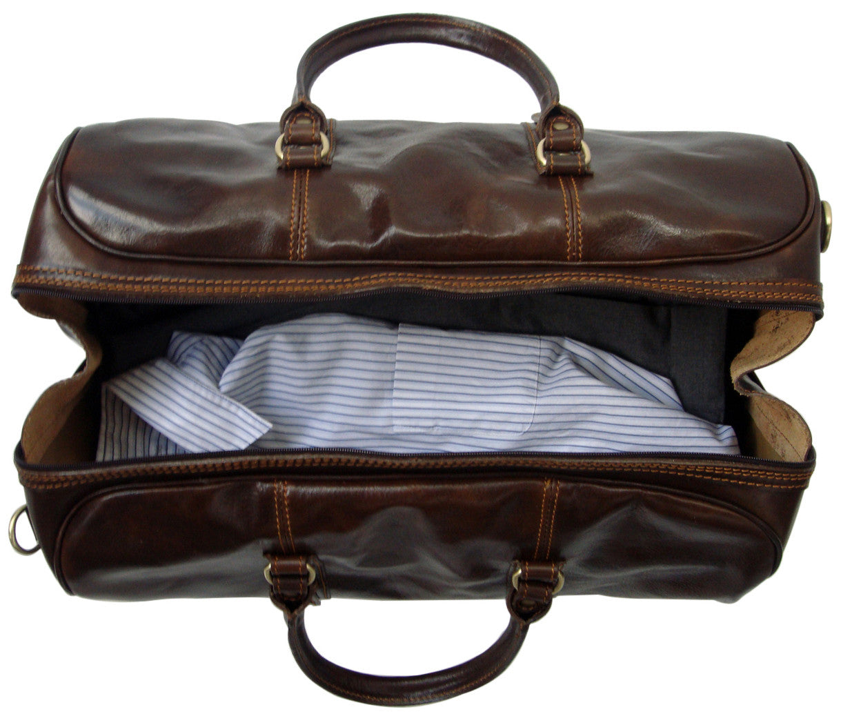 Genuine Italian Leather Holdall Tan Available in 3 Sizes 3 Colours ...