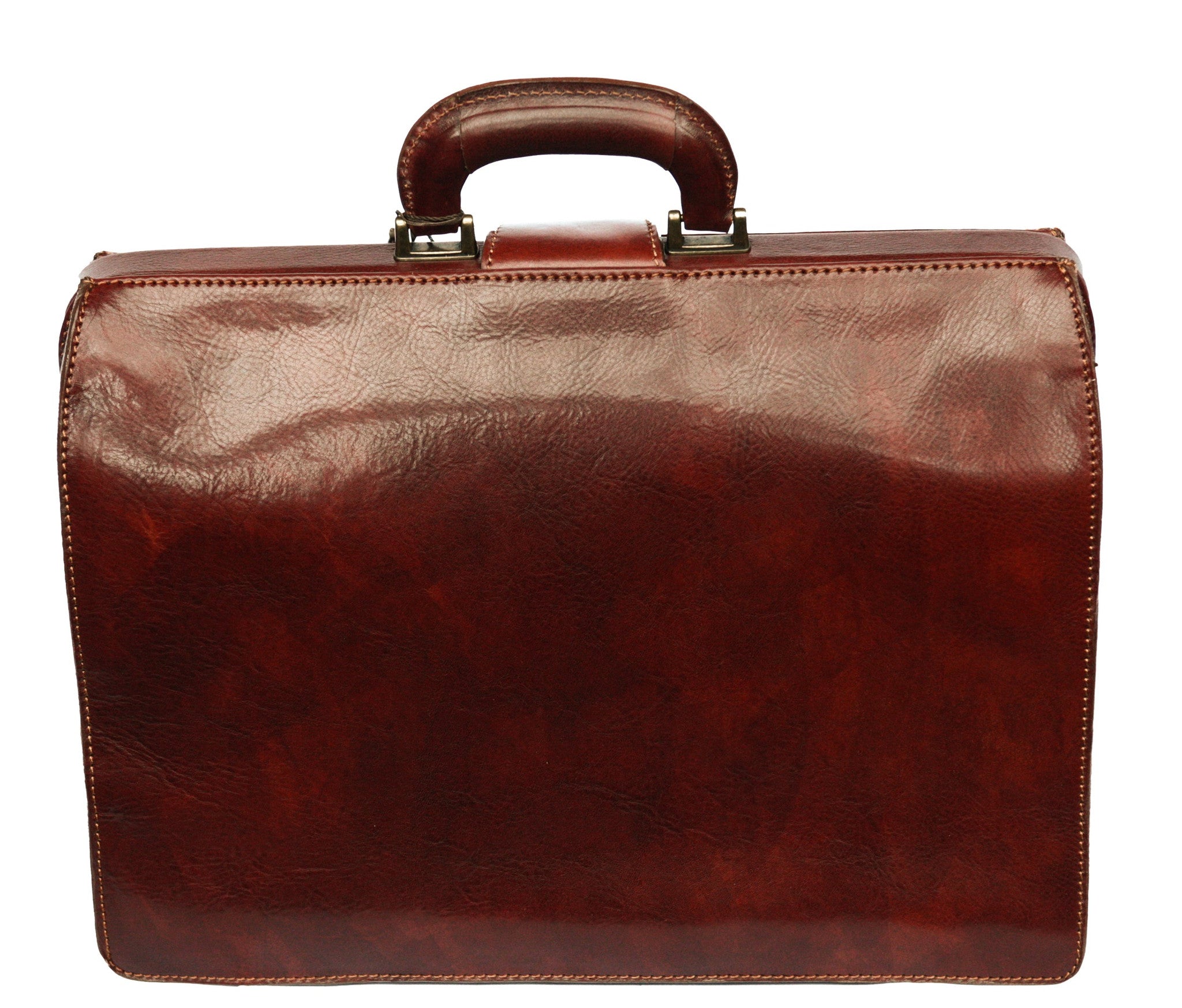 Italian Lawyers Top Opening Briefcase - Brown - Rivello Leather