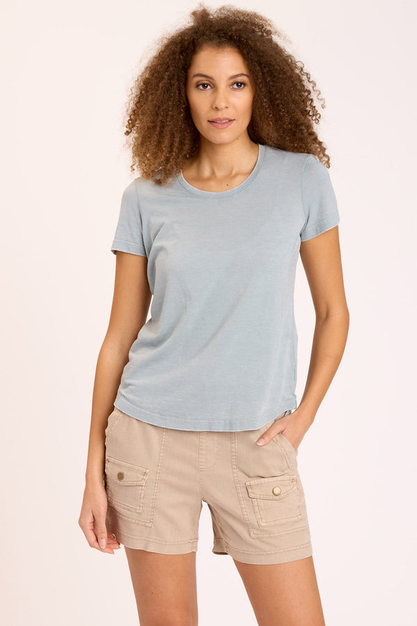 Vincie Burnout Tee in Leatherbound Burnout – XCVI