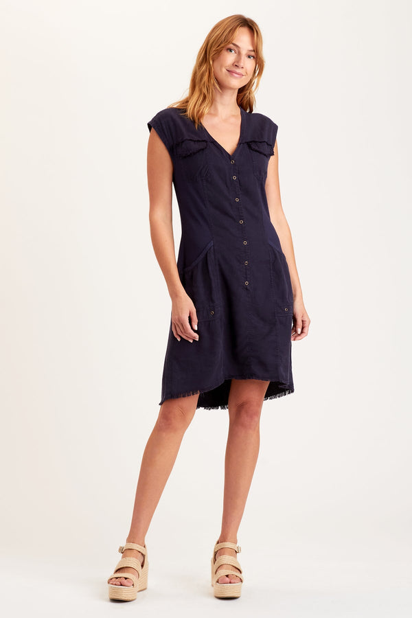 Austen Shirt Dress in Soft Pebble Pigment – XCVI