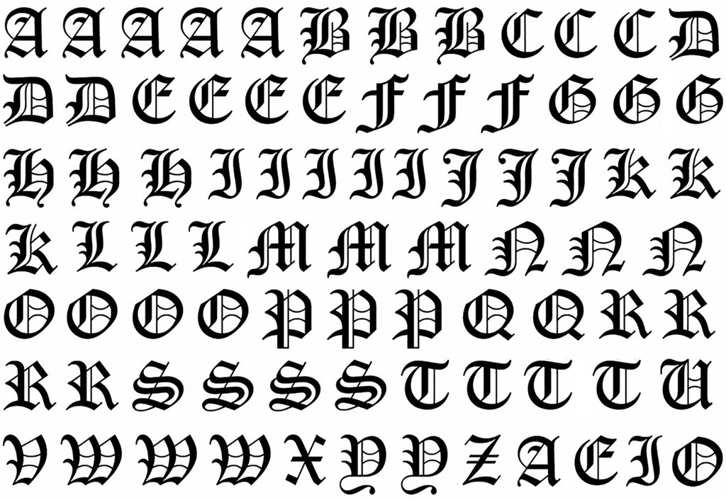 old english font large old english font alphabet letter a