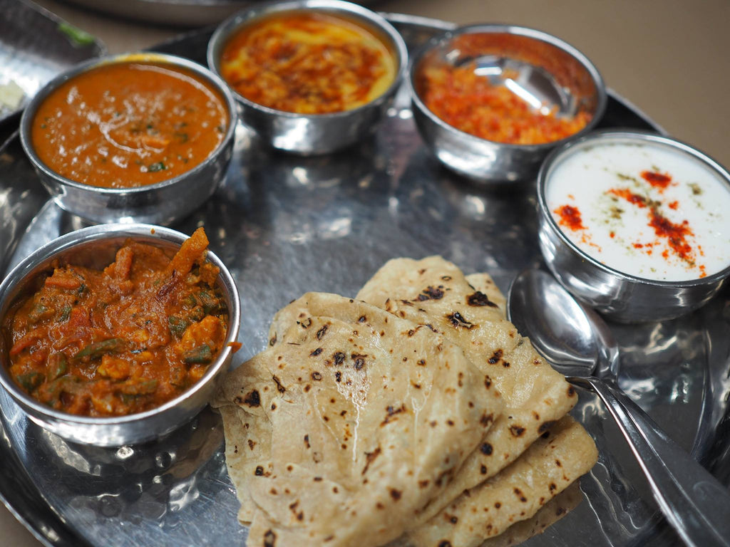 Indian food thali set