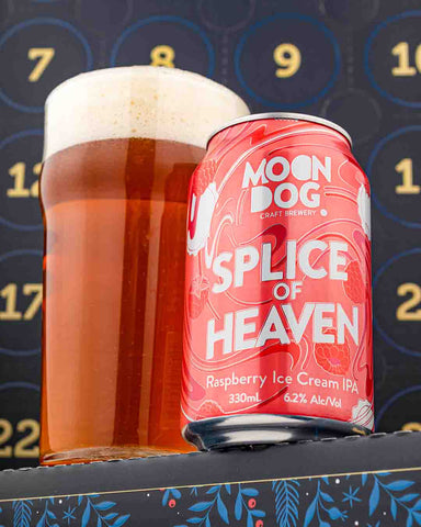 Beer Advent Calendar Day 24 Moon Dog Splice of Heaven Raspberry Ice Cream IPA Milkshake IPA