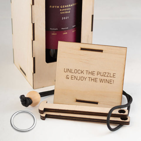 Wine Bottle Brain Teaser Puzzle Pieces