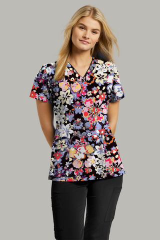 Healing Hands Purple Label Amanda Autumn Kiss Print Top Scrubs Beyond  Scrubs Beyond