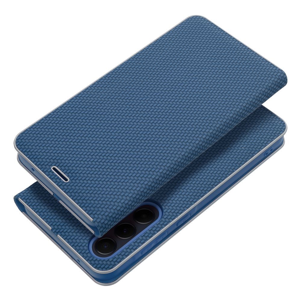 knižkový obal Carbon pre XIAOMI Redmi Note 13 Pro Plus 5G modrý