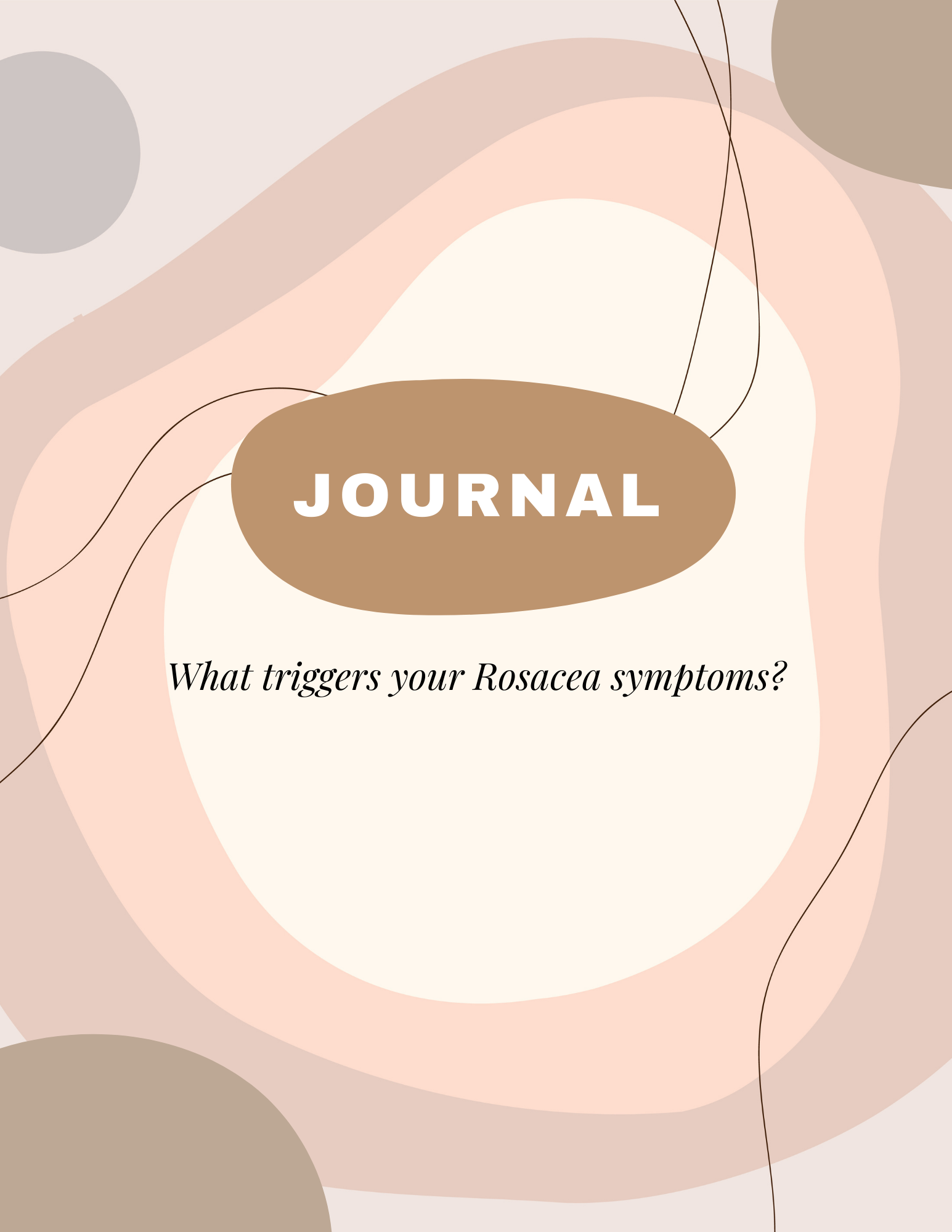The image shows the front cover of the Rosacea Skin Triggers Journal